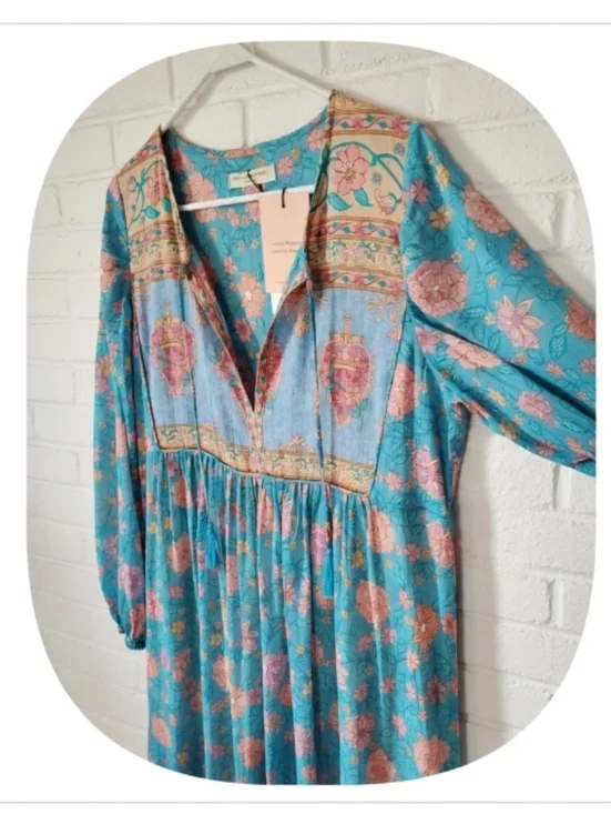 NWT Spell & The Gypsy Collective Small Floral Boho Tiered Tassel Midi Dress - Picture 3 of 6